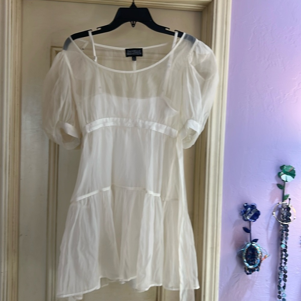 Danielle Bernstein short ivory dress